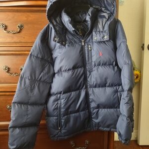 Polo by Ralph Lauren Men's Blue Puffer Jacket